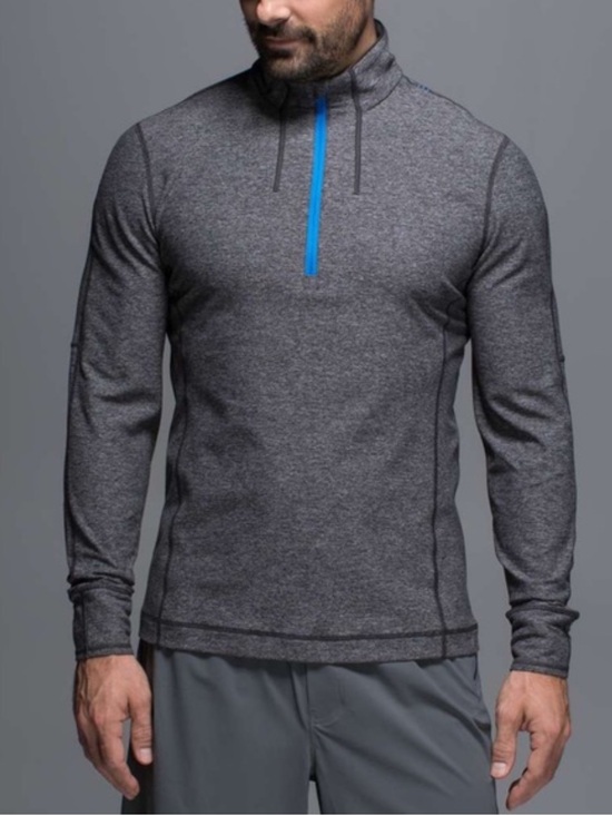 lululemon athletica Other - Mens Lululemon Marled Grey Performance 1/2 Zip Pullover